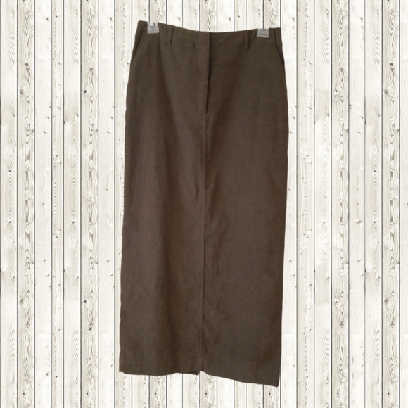 Carole Little Ultrasuede Maxi Pencil Skirt - Picture 1 of 6